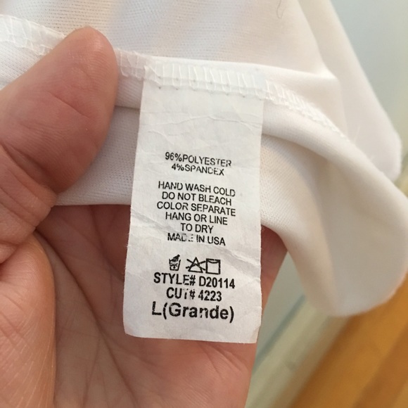 Noble U White Dress Fully Lined Ruffle Neck Large - Picture 6 of 6